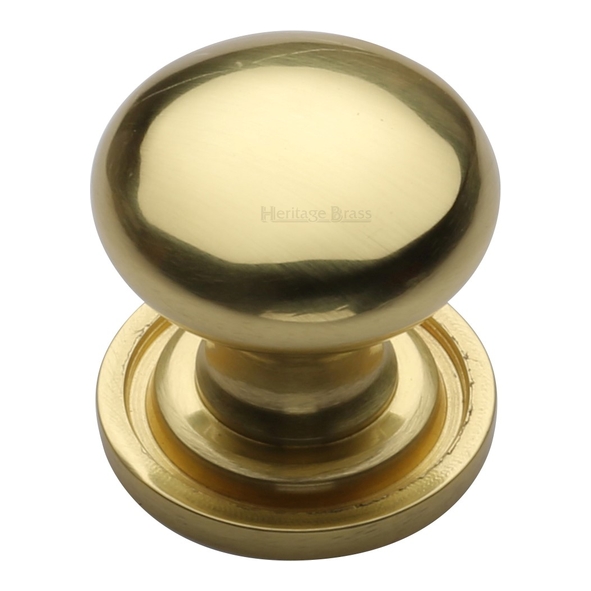 C2240 25-PB • 25 x 25 x 23mm • Polished Brass • Heritage Brass Mushroom Cabinet Knob
